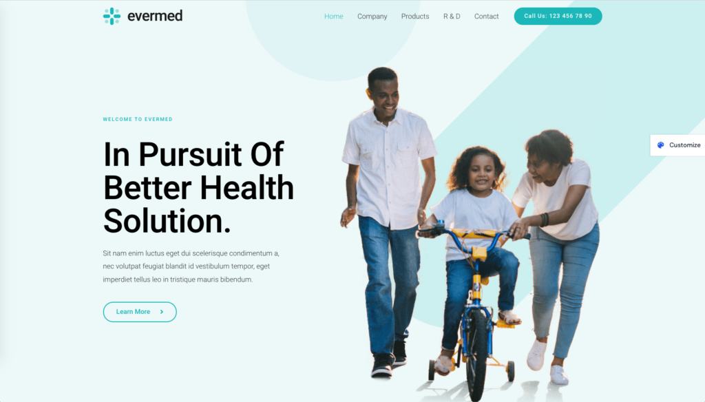 Healthcare website design